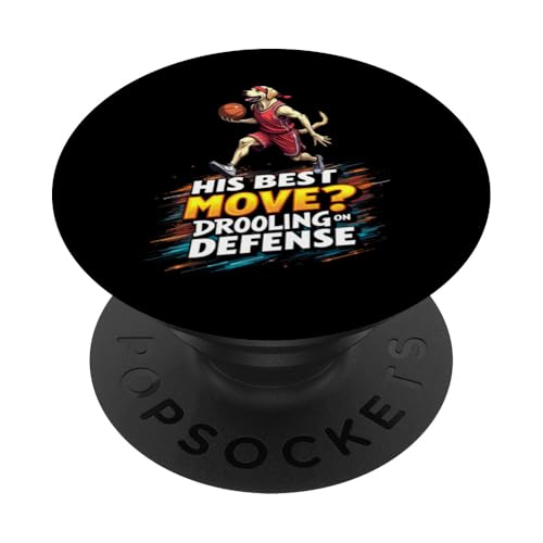 Lustiges Basketball-Geschenk für Labrador-Hundeliebhaber PopSockets Klebender PopGrip von Labrador Fun Designs