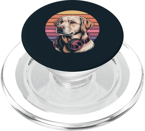 Labrador Retriever Kopfhörer DJ Labrador PopSockets PopGrip für MagSafe Labrador Retriever Kopfhörer DJ Labrador PopSockets PopGrip für MagSafe von Labrador Retriever Lover Gifts & Tees