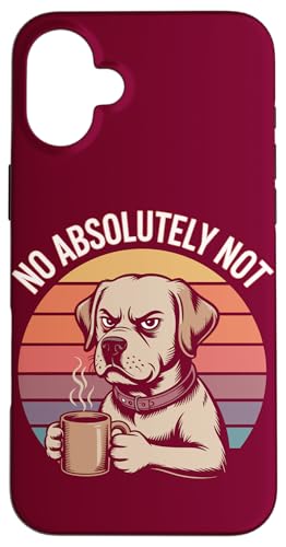 Lustiger Labrador Retriever Kaffee Grumpy Labrador Hülle für iPhone 16 Plus Lustiger Labrador Retriever Kaffee Grumpy Labrador Hülle für iPhone 16 Plus von Labrador Retriever Lover Gifts & Tees