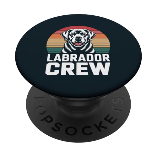 Retro Labrador Retriever Crew Labrador PopSockets Klebender PopGrip Retro Labrador Retriever Crew Labrador PopSockets Klebender PopGrip von Labrador Retriever Lover Gifts & Tees