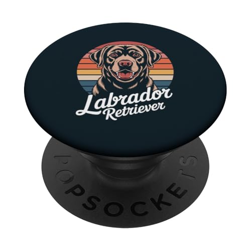 Retro Labrador Retriever PopSockets Klebender PopGrip Retro Labrador Retriever PopSockets Klebender PopGrip von Labrador Retriever Lover Gifts & Tees