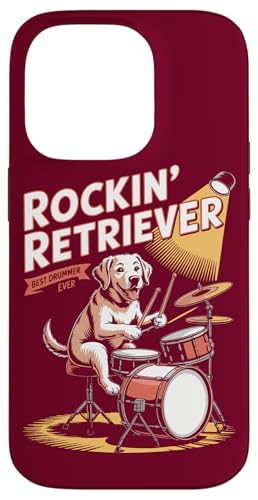 Schlagzeuger Labrador Retriever Schlagzeuger Labrador Hülle für iPhone 14 Pro von Labrador Retriever Lover Gifts & Tees