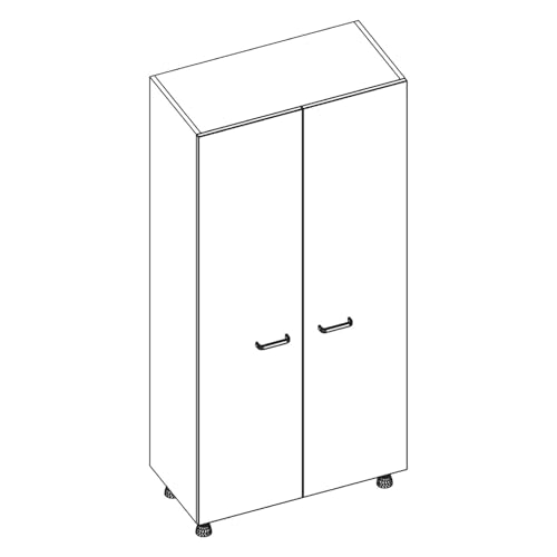 Labtable Melamin Laborschrank mit 2 Türen, Links und Rechts Seite Türaufhängung, 450mm Länge, 450mm Breite, 1960mm Höhe von Labtable