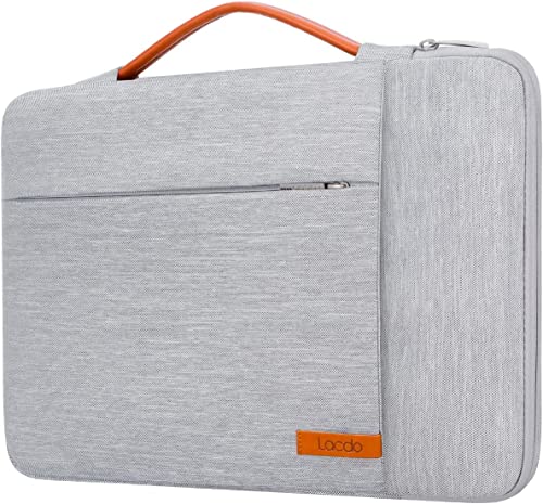 Lacdo 360° Rundumschutz 16 Zoll Laptop Tasche Hülle für 16 Zoll HP Lenovo ASUS Acer Dell Laptop/HP Pavilion Envy/Lenovo ThinkPad IdeaPad/Acer Swift/ASUS Vivobook/Dell Computer Bag Stoßfest, Grau von Lacdo