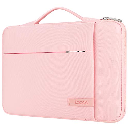 Lacdo 360° Rundumschutz Chromebook Tasche 11 Zoll Laptop Schutzhülle für 11.6 Zoll Lenovo ASUS Acer Samsung Dell HP Chromebook, Surface Pro 9 8 X 7 6 5, HP Stream 11, 11.6 Zoll MacBook Air, Rosa von Lacdo