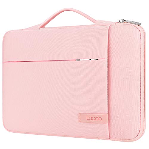 Lacdo 360° Rundumschutz Laptop Tasche Schutzhülle für 15.6 Zoll Lenovo V15/IdeaPad, Huawei MateBook D 15, 15.6 Zoll ASUS Vivobook Pro/ZenBook Pro, Acer Aspire 15, HP Envy 15, Dell Inspiron 15, Rosa von Lacdo