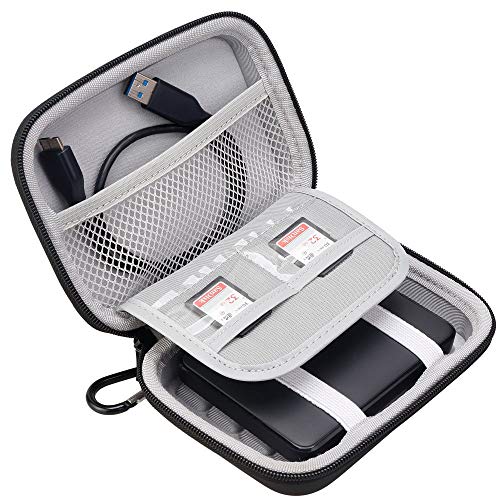 Lacdo Externe Festplattentasche Hard Drive Case für Toshiba Canvio Basics/Canvio Flex/Canvio Gaming/Canvio Advance 2.5" HDD 1TB 2TB 3TB 4TB 5TB USB 3.0 Schutzhülle Stoßfest Wasserdicht, Schwarz von Lacdo