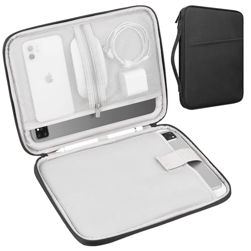 Lacdo Tablet Tasche Schutzhülle für 11 Zoll iPad A16, 11 Zoll iPad Air M3 M2, 11" iPad Pro M4, 10.9" iPad, 10.2" iPad, 10.9" iPad Air, 10.5" iPad Pro, 11" Galaxy Tab A9+ mit Magic Keyboard, Schwarz von Lacdo