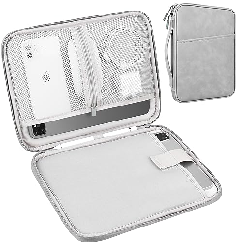 Lacdo Tablet Tasche Schutzhülle für 11 Zoll iPad A16, 11 Zoll iPad Air M3 M2, 11" iPad Pro M4, 10.9" iPad, 10.2" iPad, 10.9" iPad Air, 10.5" iPad Pro, 11" Galaxy Tab A9+ mit Magic Keyboard, Grau von Lacdo