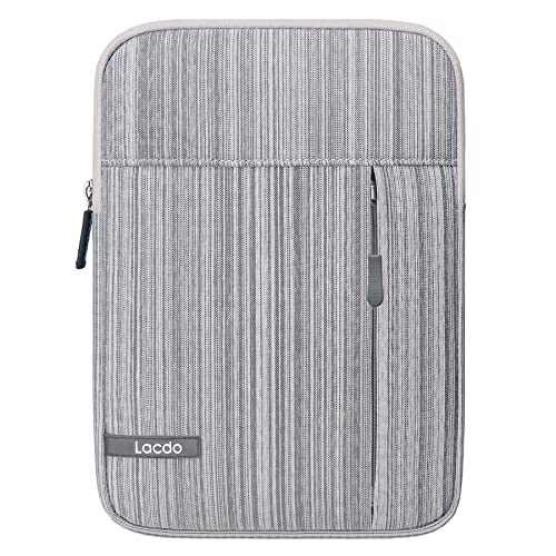Lacdo Tablet Tasche Schutzhülle für 11 Zoll iPad A16, 11 Zoll iPad Air M3 M2, 11" iPad Pro M4, 10.9" ipad, 10.2" iPad, 10.9" iPad Air, 10.5" iPad Pro, 9.7" ipad, 11" Samsung Galaxy Tab A9+, Dunkelgrau von Lacdo