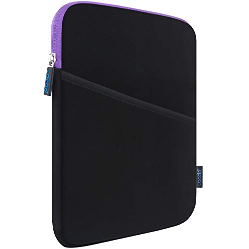 Lacdo Tablet Tasche Schutzhülle für 8.3 Zoll Neu iPad Mini 6, 7.9 Zoll Apple iPad Mini 5 4 3 2, 8 Zoll Samsung Galaxy Tab S2, 8 Zoll Lenovo Tab M8/Tab 4 Plus/Tab 3 Stoßfeste Blasen, Lila/Schwarz von Lacdo