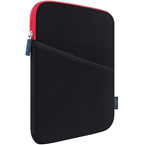 Lacdo Tablet Tasche Schutzhülle für 8.3 Zoll Neu iPad Mini 6, 7.9 Zoll Apple iPad Mini 5 4 3 2, 8 Zoll Samsung Galaxy Tab S2, 8 Zoll Lenovo Tab M8/Tab 4 Plus/Tab 3 Stoßfeste Blasen, Rot/Schwarz von Lacdo