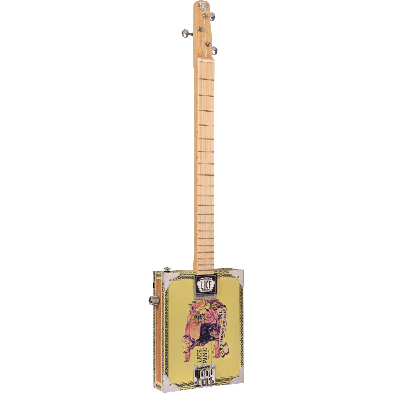 Lace Cigar Box Guitar Deer Crossing 3-string Electric Guitar Lace Cigar Box Guitar Deer Crossing 3-string Electric Guitar von Lace