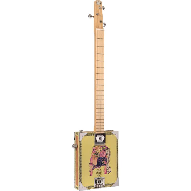 Lace Cigar Box Guitar Deer Crossing 3-string Electric Guitar von Lace