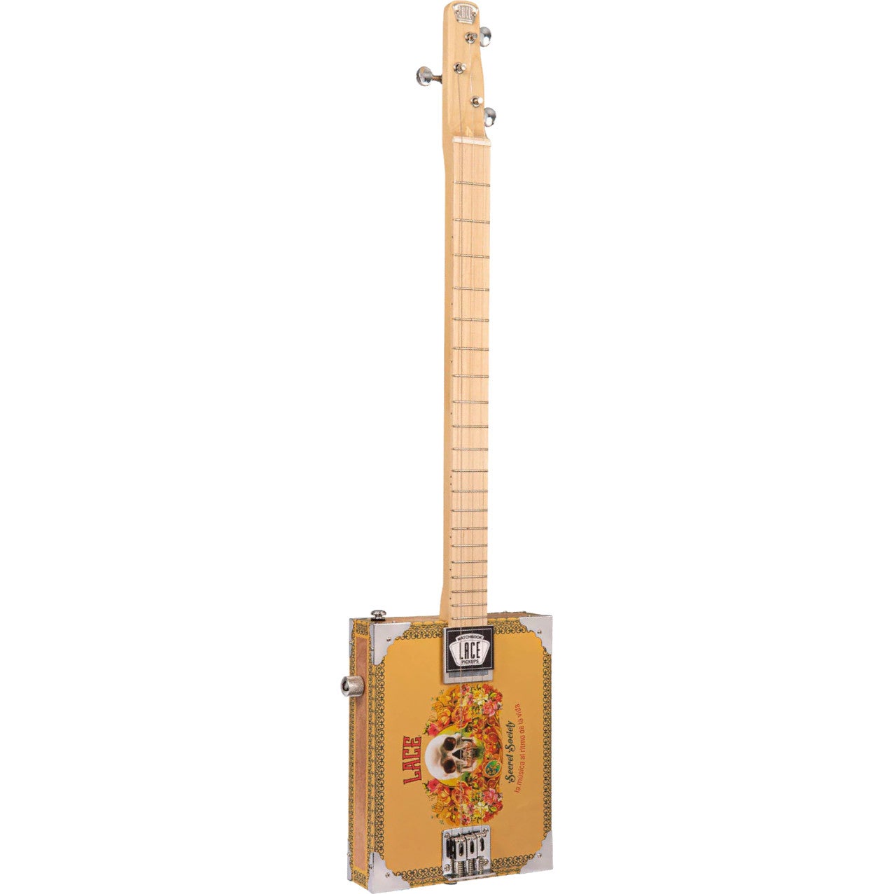 Lace Cigar Box Guitar Secret Society 3-string Electric Guitar Lace Cigar Box Guitar Secret Society 3-string Electric Guitar von Lace