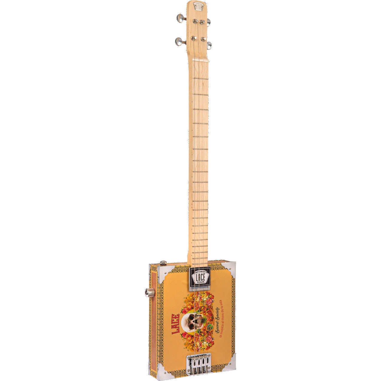 Lace Cigar Box Guitar Secret Society 4-string Electric Guitar Lace Cigar Box Guitar Secret Society 4-string Electric Guitar von Lace