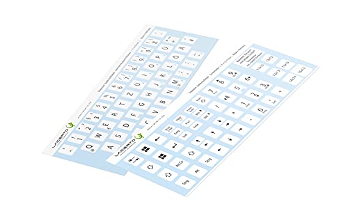 Lacerto® | 11x13mm - Deutsches Aufkleberset für PC & Laptop Tastaturen inkl. Zusatztasten & Ziffernblock | Farbe: Weiß von Lacerto