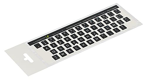 Lacerto® | 11x13mm Französische Aufkleber für PC/Laptop & Notebook Tastaturen mit mattem kratzfestem Laminat | Autocollants Clavier français AZERTY | French Keyboard Stickers | Farbe: Schwarz von Lacerto