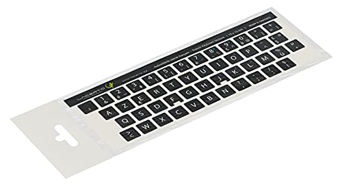 Lacerto® | 13x13mm Französische Aufkleber für PC/Laptop & Notebook Tastaturen mit mattem kratzfestem Laminat | Autocollants Clavier français AZERTY | French Keyboard Stickers | Farbe: Schwarz von Lacerto