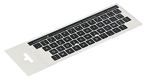 Lacerto® | 14x14mm Französische Aufkleber für PC/Laptop & Notebook Tastaturen mit mattem kratzfestem Laminat | Autocollants Clavier français AZERTY | French Keyboard Stickers | Farbe: Schwarz von Lacerto