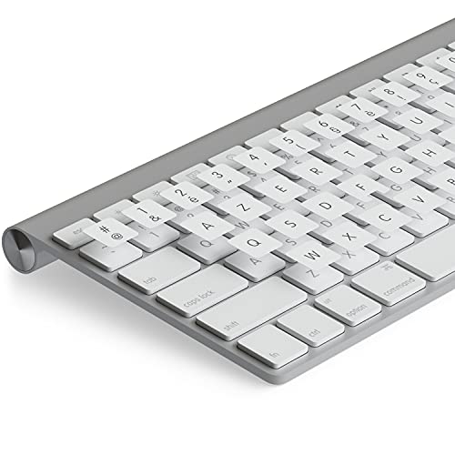 Lacerto® | 14x14mm - Französische Aufkleber für iMac-Tastaturen, mit mattem Schutzlaminat | Autocollants Clavier français Pour iMAC | French Stickers AZERTY for iMAC Keyboard | Weiß von Lacerto