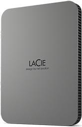 LaCie Mobile Drive Secure STLR2000400 - Festplatte - verschlüsselt - 2 TB - extern (tragbar) - USB 3.2 Gen 1 (USB-C Steckverbinder) - Self-Encrypting Drive (SED) - Space-grau - mit 3 Jahre Seagate Rescue Datenwiederherstellung von Lacie