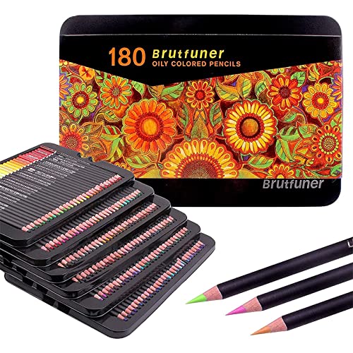 Laconile Buntstifte professionell set, 180 farbstifte,zeichenstifte Malset Skizzierstifte Set Bleistifte für Skizzieren und Zeichnen Profi Art Set von Laconile