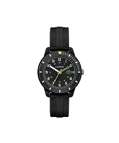 Lacoste Analog Quarzuhr für Kinder Kollektion Mini Tennis mit Schwarzes Silikonarmband - 2030052 von Lacoste