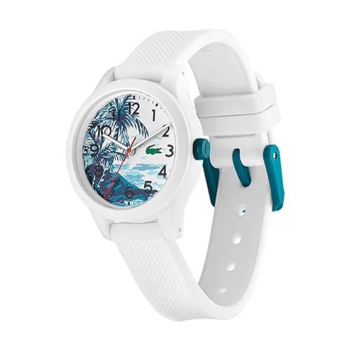 Lacoste Analog Quarzuhr für Kinder mit Weisses Silikonarmband - 2030017 von Lacoste