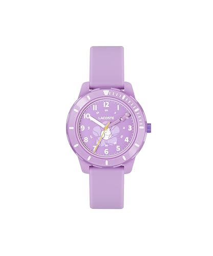 Lacoste Analog Quarzuhr für Kinder Kollektion Mini Tennis mit Lilas Silikonarmband - 2030062 von Lacoste