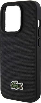 Lacoste Hard Cover Iconic Petit Pique Woven Logo MagSafe Black for iPhone 15 Pro (LCHMP15LPVCK) von Lacoste