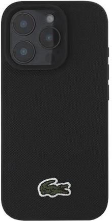 Lacoste Hard Cover Iconic Petit Pique Woven Logo MagSafe Black for iPhone 16 (LCHMP16SPVCK) von Lacoste