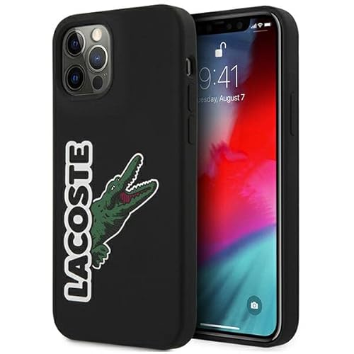 Lacoste LCHC12MSHK Hülle für iPhone 12/12 Pro 6,1" Schwarz hardcase Silicone Head Crocodile von Lacoste