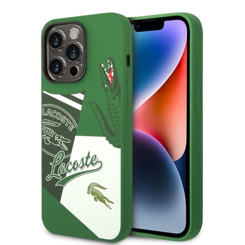 Lacoste LCHCP14LSPABN Hülle für iPhone 14 Pro 6,1" Grün hardcase Silicone Patchwork von Lacoste