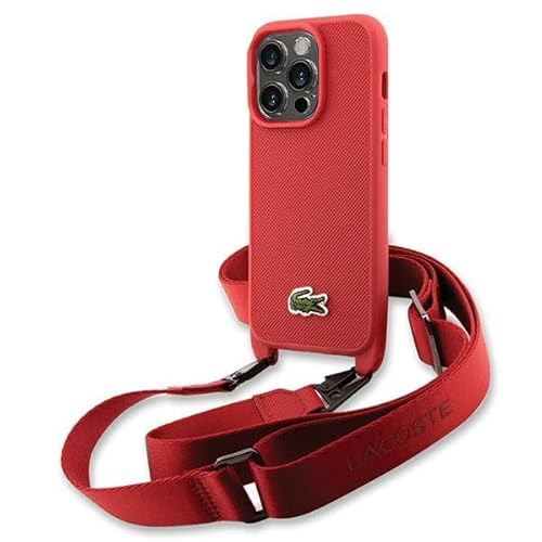 Lacoste LCHCP14LSPVCR Hülle für iPhone 14 Pro 6.1" Rot hardcase Iconic Petit Pique Crossbody von Lacoste