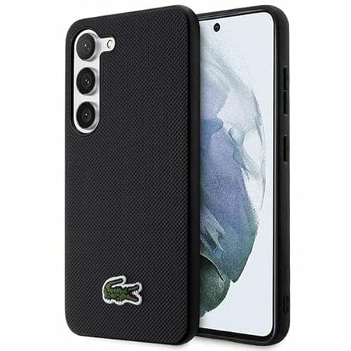 Lacoste LCHCS23MPVCK Hülle für S23+ S916 Schwarz hardcase Iconic Petit Pique von Lacoste