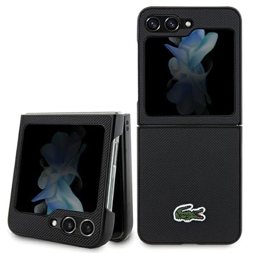 Lacoste LCHCZF5PVCK Hülle für Z Flip5 F731 Schwarz hardcase Iconic Petit Pique von Lacoste