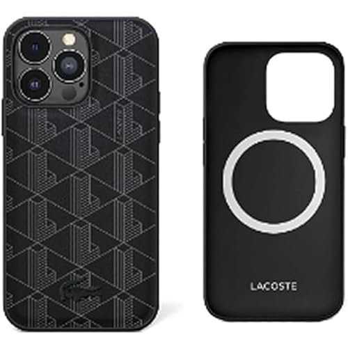 Lacoste LCHMP15LPBSK Hülle für iPhone 15 Pro 6.1" Schwarz hardcase Blend Monogram von Lacoste