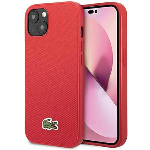 Lacoste LCHMP15SPVCR Hülle für iPhone 15/14 / 13 6.1" Rot hardcase Iconic Petit Pique von Lacoste