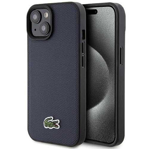 Lacoste LCHMP15SPVCV Hülle für iPhone 15/14 / 13 6.1" Marine hardcase Iconic Petit Pique von Lacoste