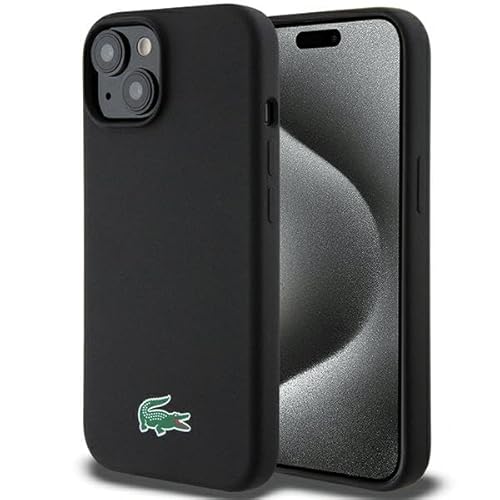 Lacoste LCHMP15SSLOK Hülle für iPhone 15/14 / 13 6.1" Schwarz hardcase Silicone von Lacoste