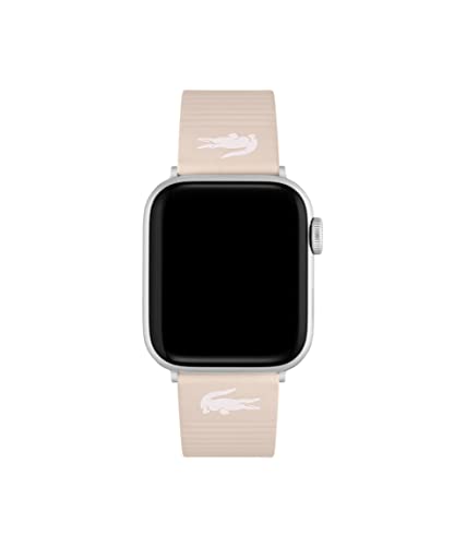 Lacoste Unisex Band für Apple Watch aus Pinkes Leder mit Streifen-Prägung von Lacoste