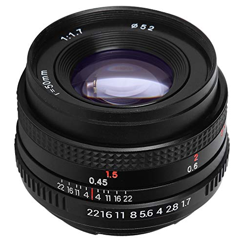 Ladieshow 50mm F1.7 PK Mount Standard-Kameraobjektiv mit großer Blende, manuelles Fokusobjektiv mit Vollbildporträt für Pentax SLR-Kamera von Ladieshow