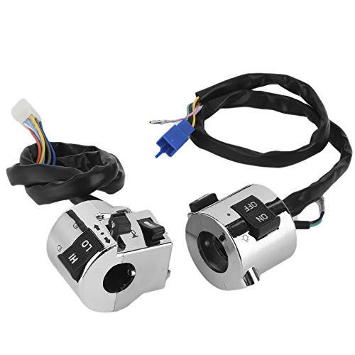 Ladieshow Pair Motorrad Lenkerschalter Bedientaste für Blinker Scheinwerferhorn 25mm Universal von Ladieshow