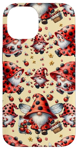 Floral Spring Gnome With Cute Ladybugs For Ladybug Mom Hülle für iPhone 14 von Ladybug Gifts For Women Unique Spring Gnome Stuff