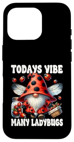 Funny Spring Sayings For Gnome Lover With Many Ladybugs Hülle für iPhone 16 Pro von Ladybug Gifts For Women Unique Spring Gnome Stuff