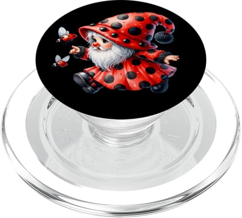 Grandma Gnome Ladybug Decor For Women And Girls Ladybug Mom PopSockets PopGrip für MagSafe von Ladybug Gifts For Women Unique Spring Gnome Stuff