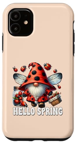 Hello Spring Gnome For Women Ladybug Mom Who Loves Ladybugs Hülle für iPhone 11 von Ladybug Gifts For Women Unique Spring Gnome Stuff