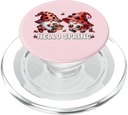Hello Spring Gnome Graphic For Women And Girls Cute Ladybug PopSockets PopGrip für MagSafe Hello Spring Gnome Graphic For Women And Girls Cute Ladybug PopSockets PopGrip für MagSafe von Ladybug Gifts For Women Unique Spring Gnome Stuff