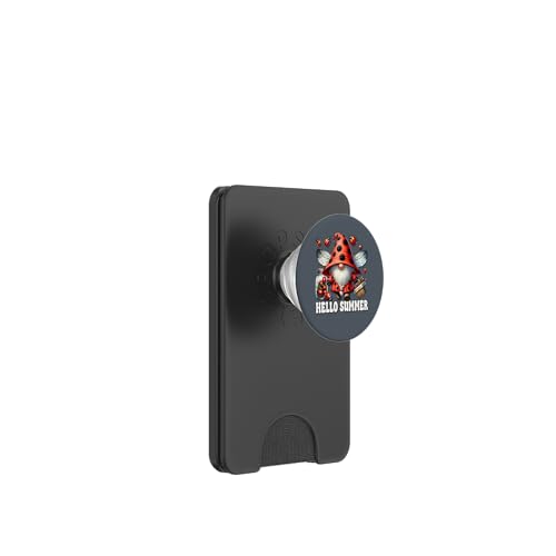 Hello Summer Gnome Graphic For Women And Girls Cute Ladybug PopSockets PopWallet für MagSafe Hello Summer Gnome Graphic For Women And Girls Cute Ladybug PopSockets PopWallet für MagSafe von Ladybug Gifts For Women Unique Spring Gnome Stuff